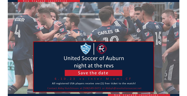 United Soccer of Auburn Night at the Revs